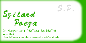 szilard pocza business card